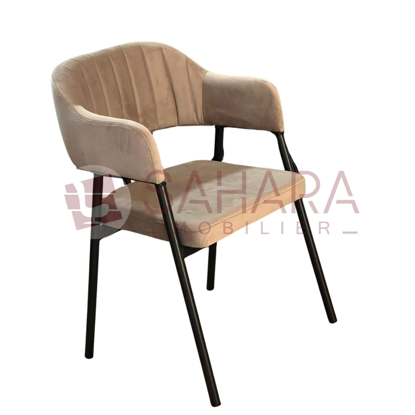 chaise fauteuil pour café et salle de réunion piétement en métal